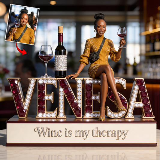 Wine Lover Gift - Personalized Wine Custom Shaped Acrylic Plaque