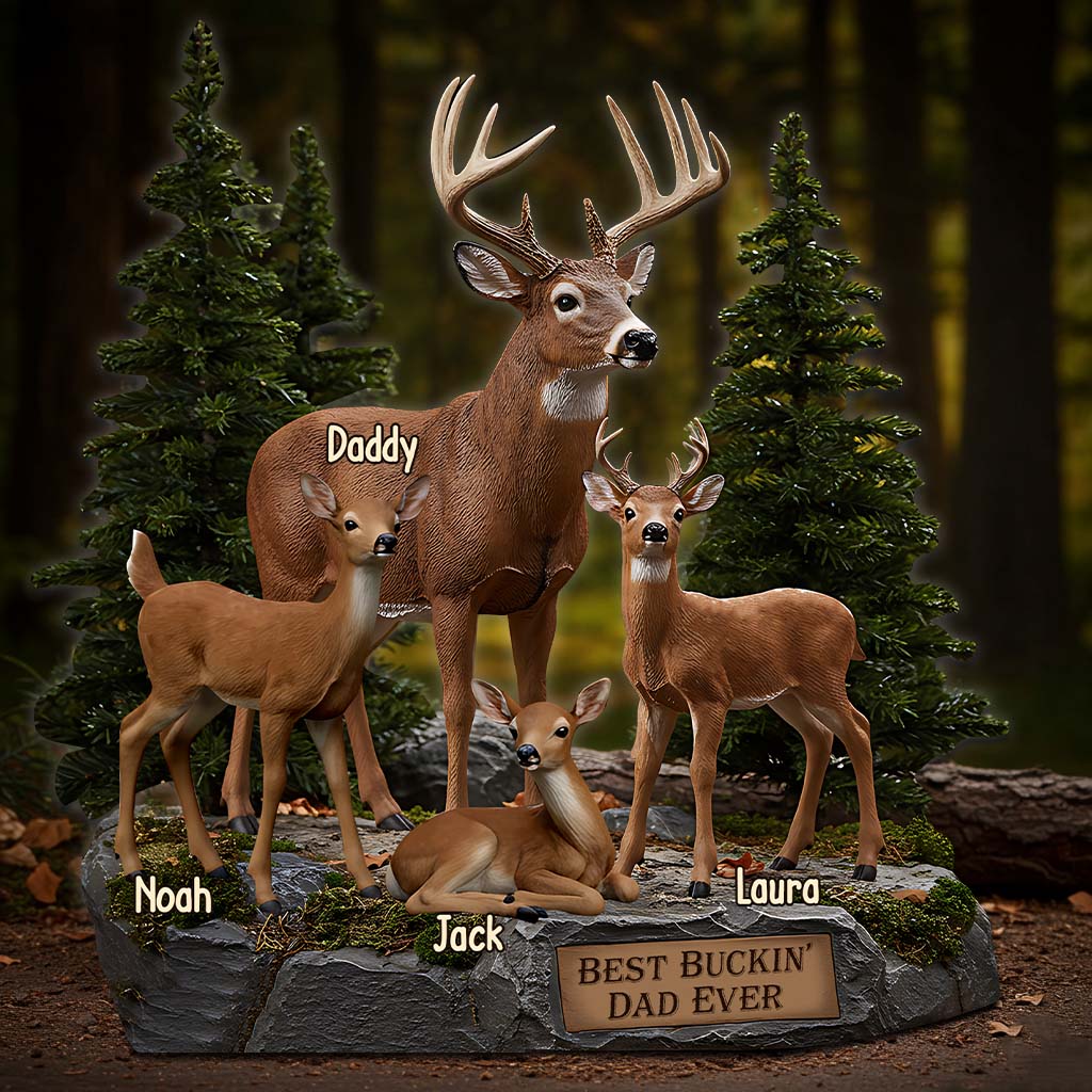 Best Buckin' Dad Ever - Personalized Hunting Custom Shaped Acrylic Plaque