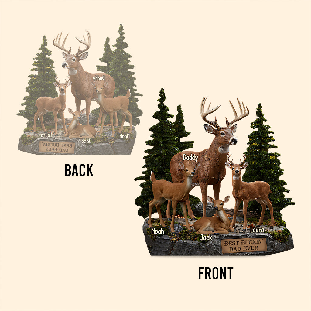 Best Buckin' Dad Ever - Personalized Hunting Custom Shaped Acrylic Plaque