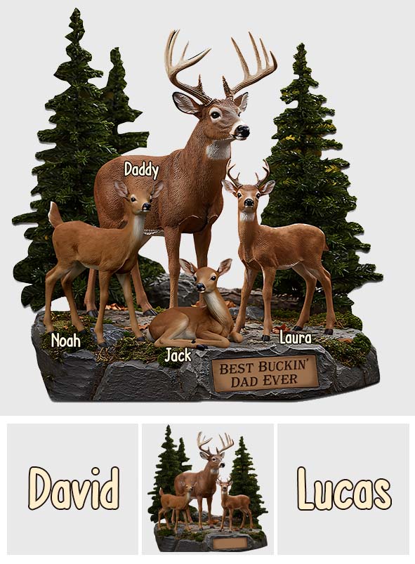 Best Buckin' Dad Ever - Personalized Hunting Custom Shaped Acrylic Plaque