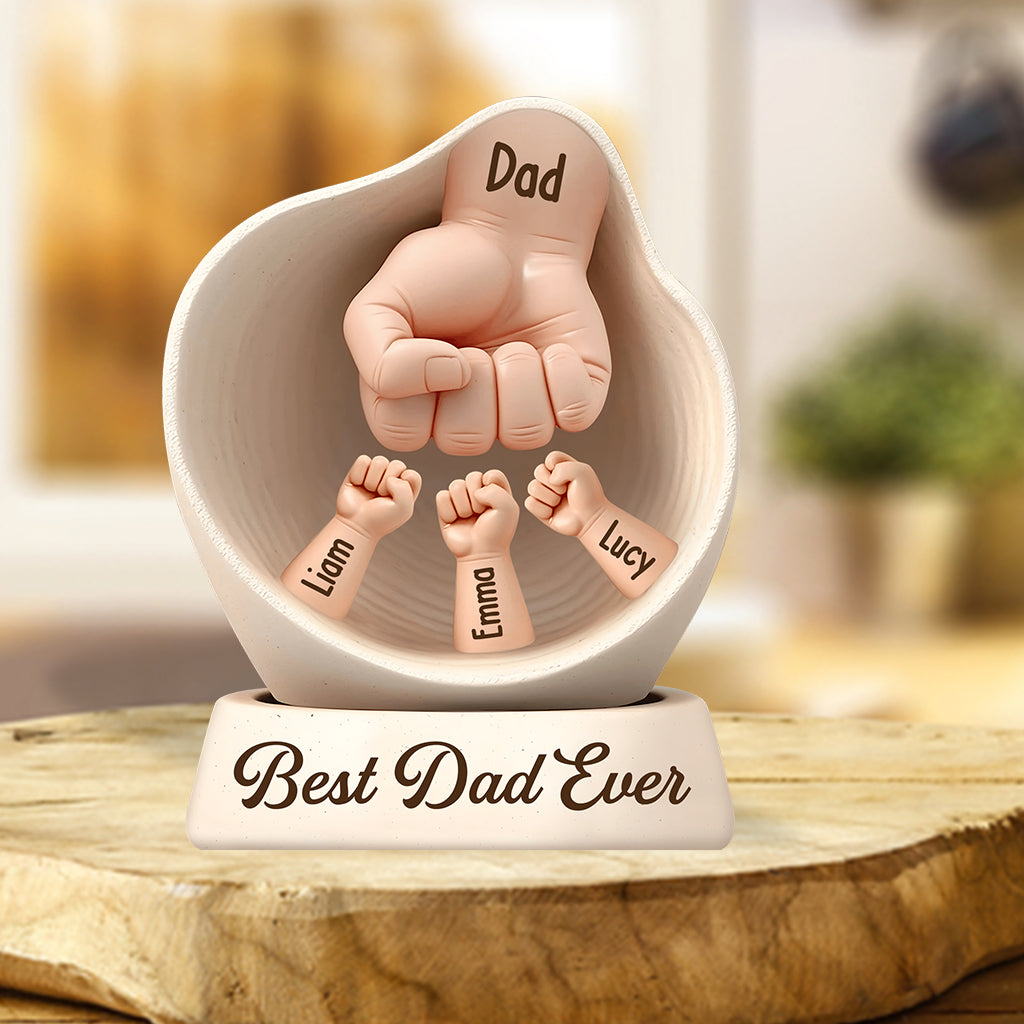 Best Dad Ever - Personalized Father Custom Shaped Acrylic Plaque