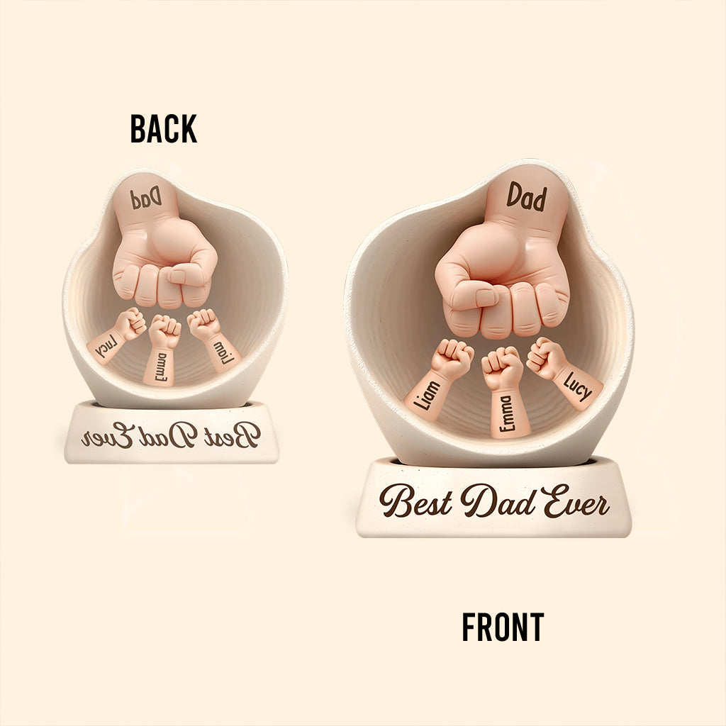 Best Dad Ever - Personalized Father Custom Shaped Acrylic Plaque