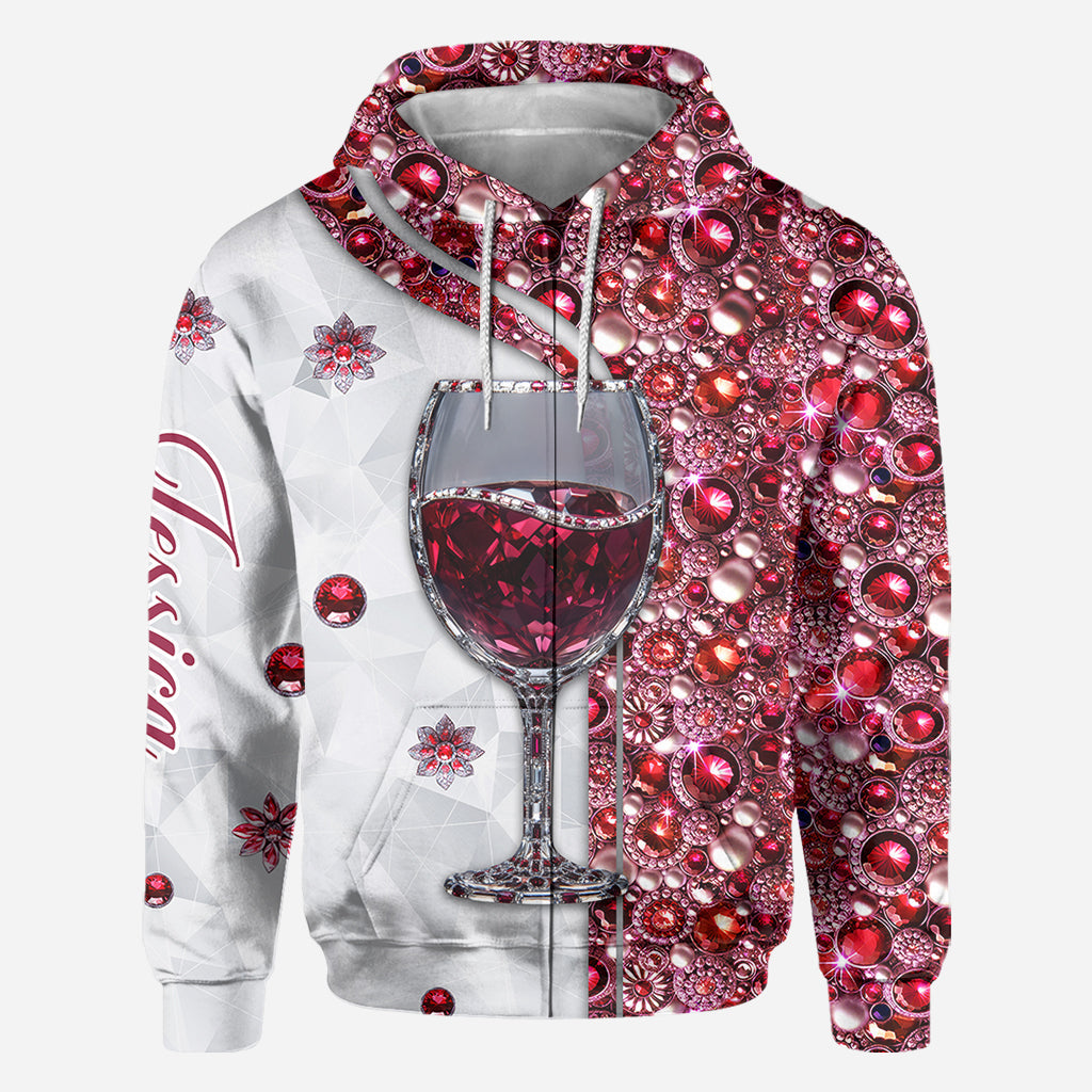 Just A Girl Who Loves Wine - Personalized Wine All Over Shirt