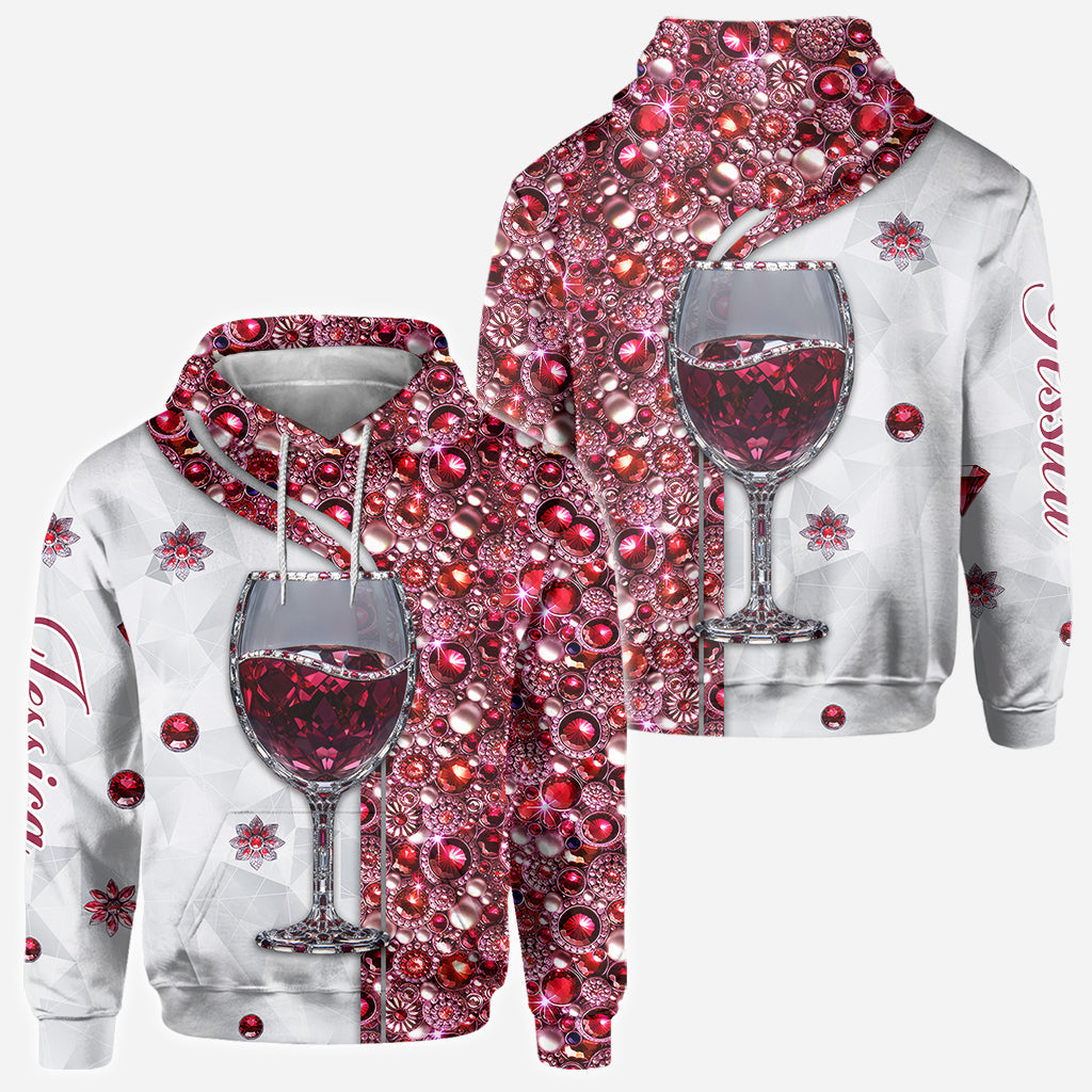 Just A Girl Who Loves Wine - Personalized Wine All Over Shirt