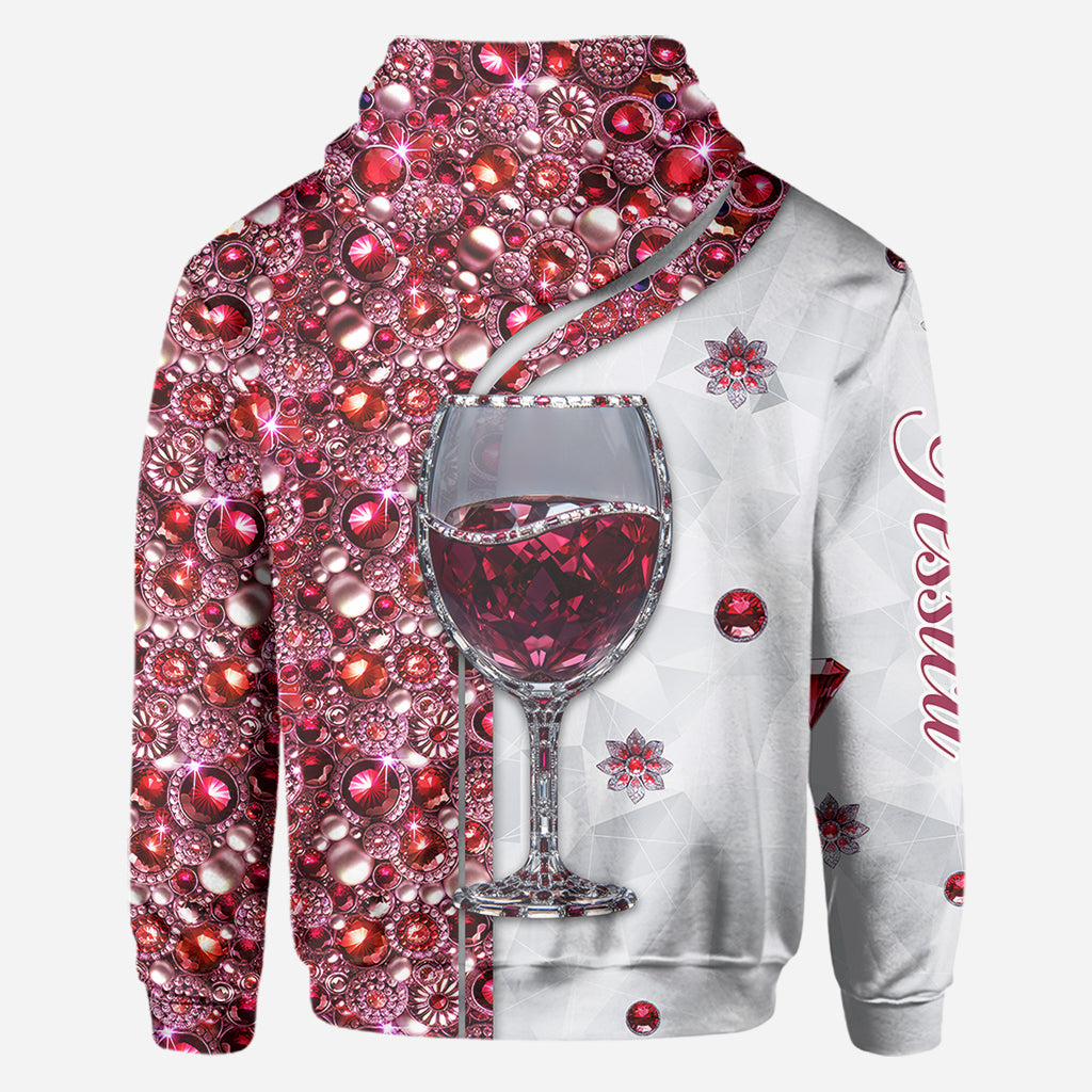 Just A Girl Who Loves Wine - Personalized Wine All Over Shirt