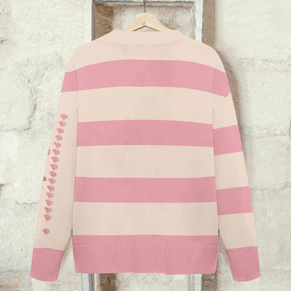 In October We Wear Pink - Personalized Breast Cancer Awareness Cardigan Sweater