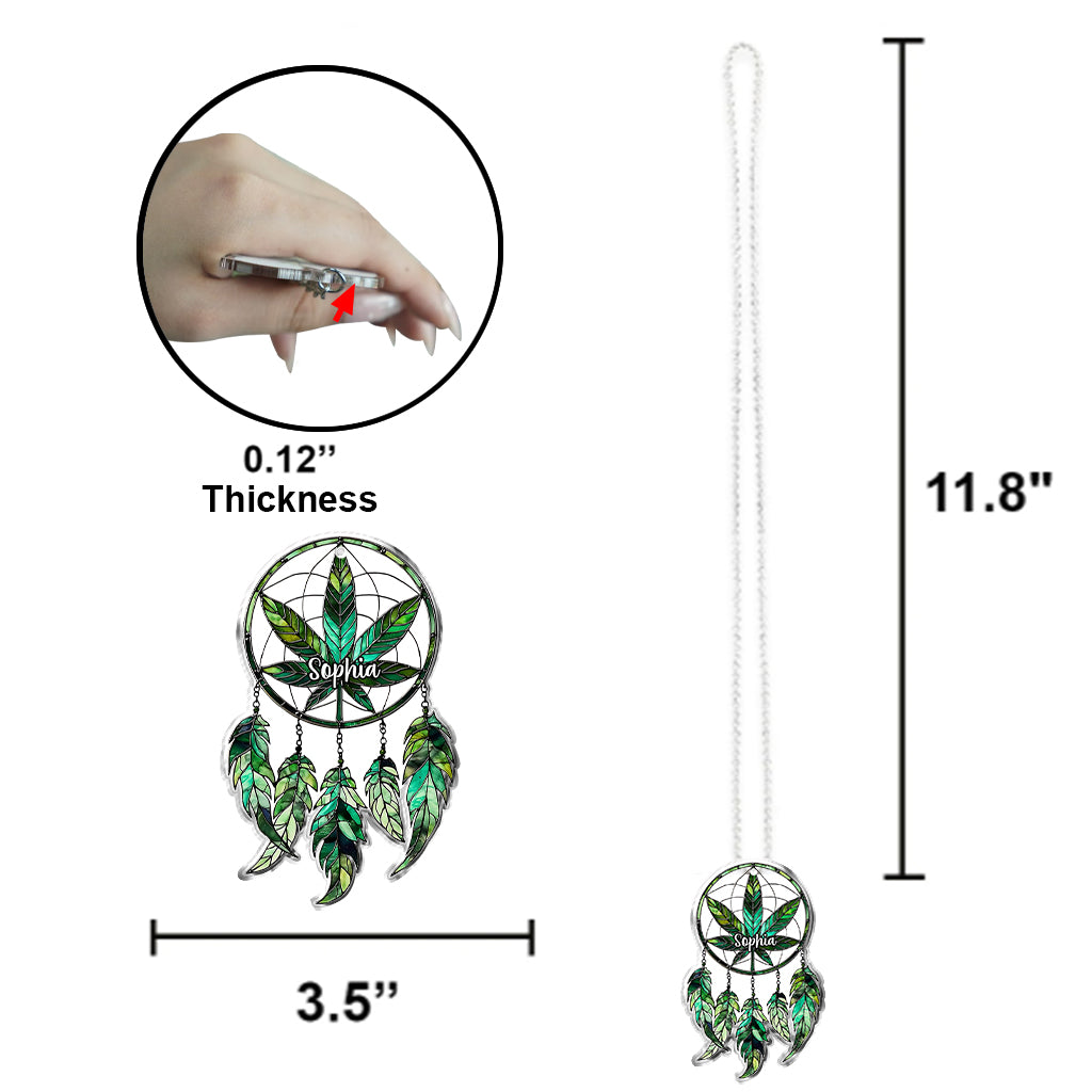 Beautiful Marijuanas - Personalized Weed Transparent Car Ornament