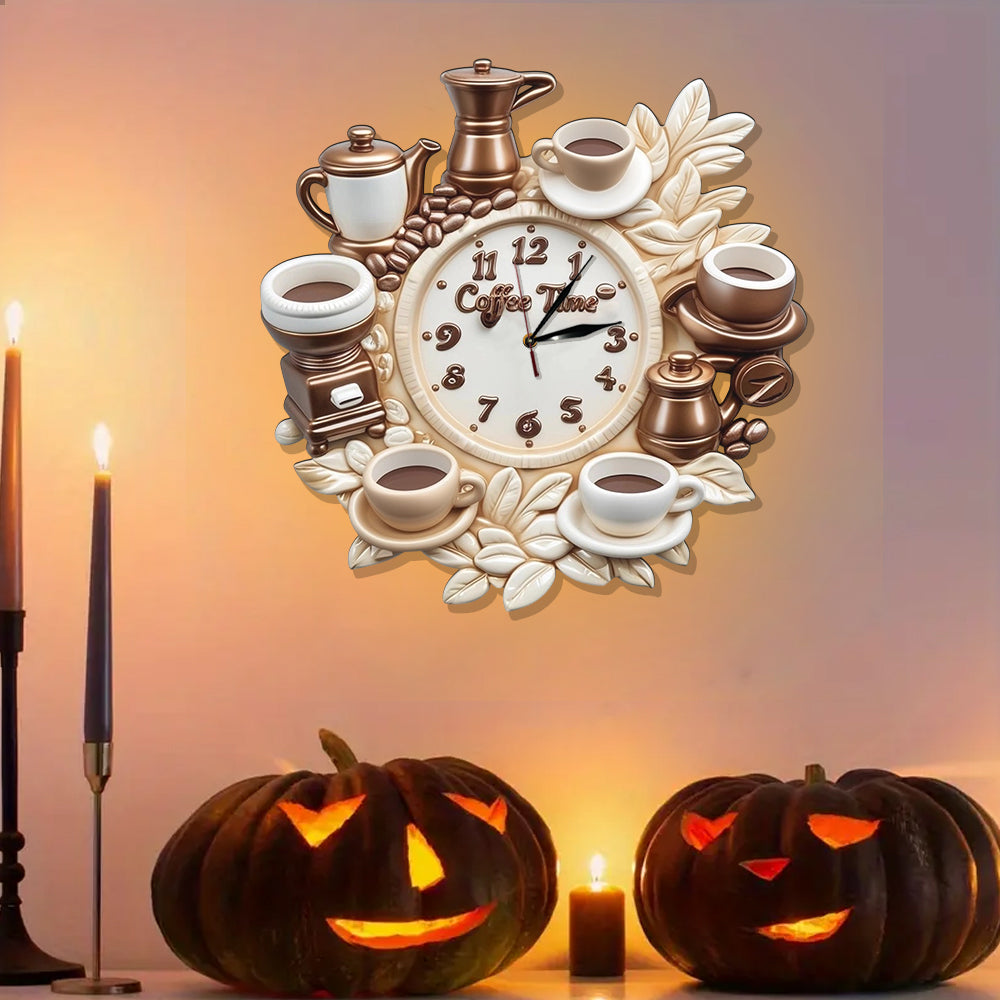 Coffee Time - Personalized Coffee LED Light Wall Clock