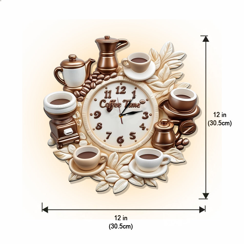 Coffee Time - Personalized Coffee LED Light Wall Clock