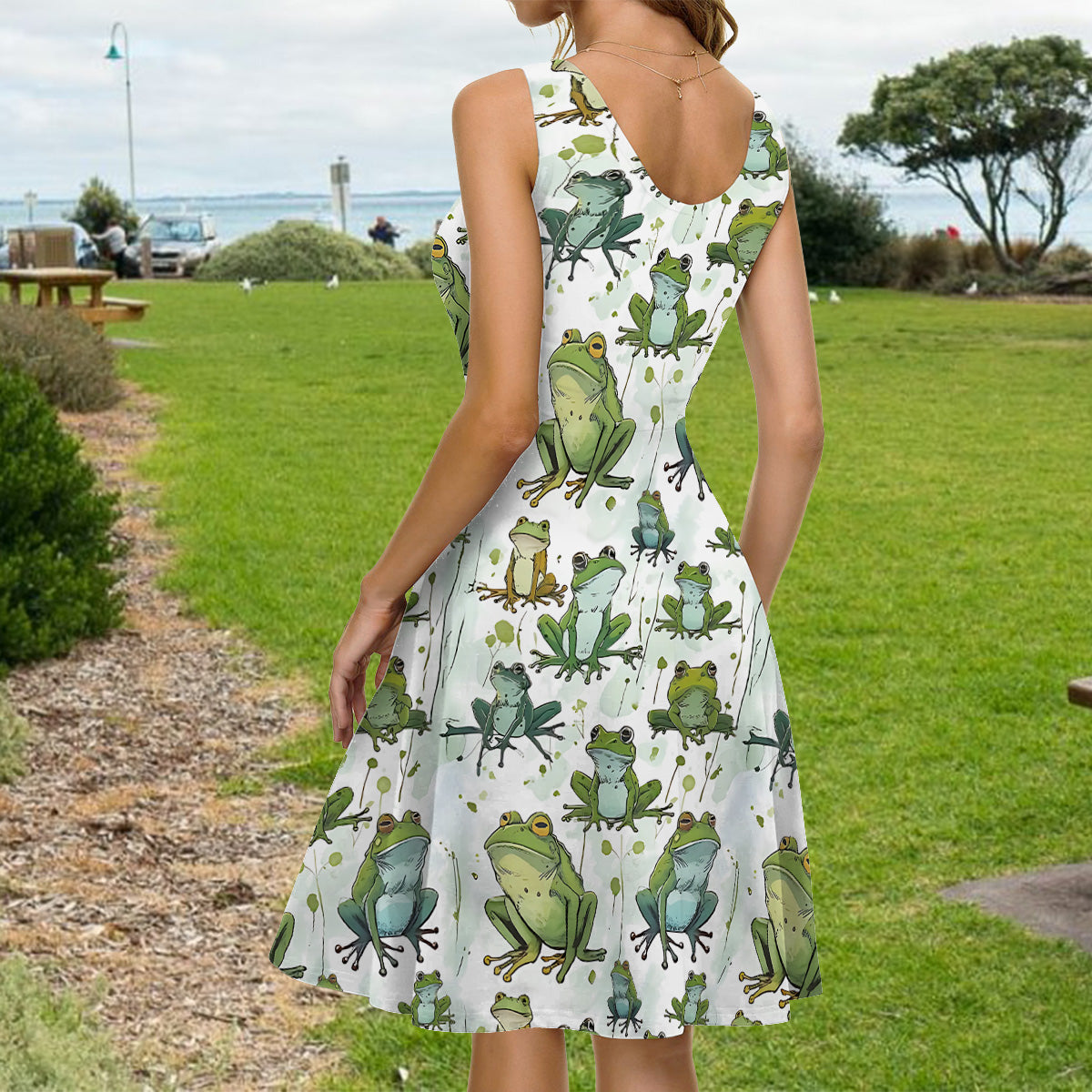 Love Frogs - Personalized Frog Sleeveless Dress