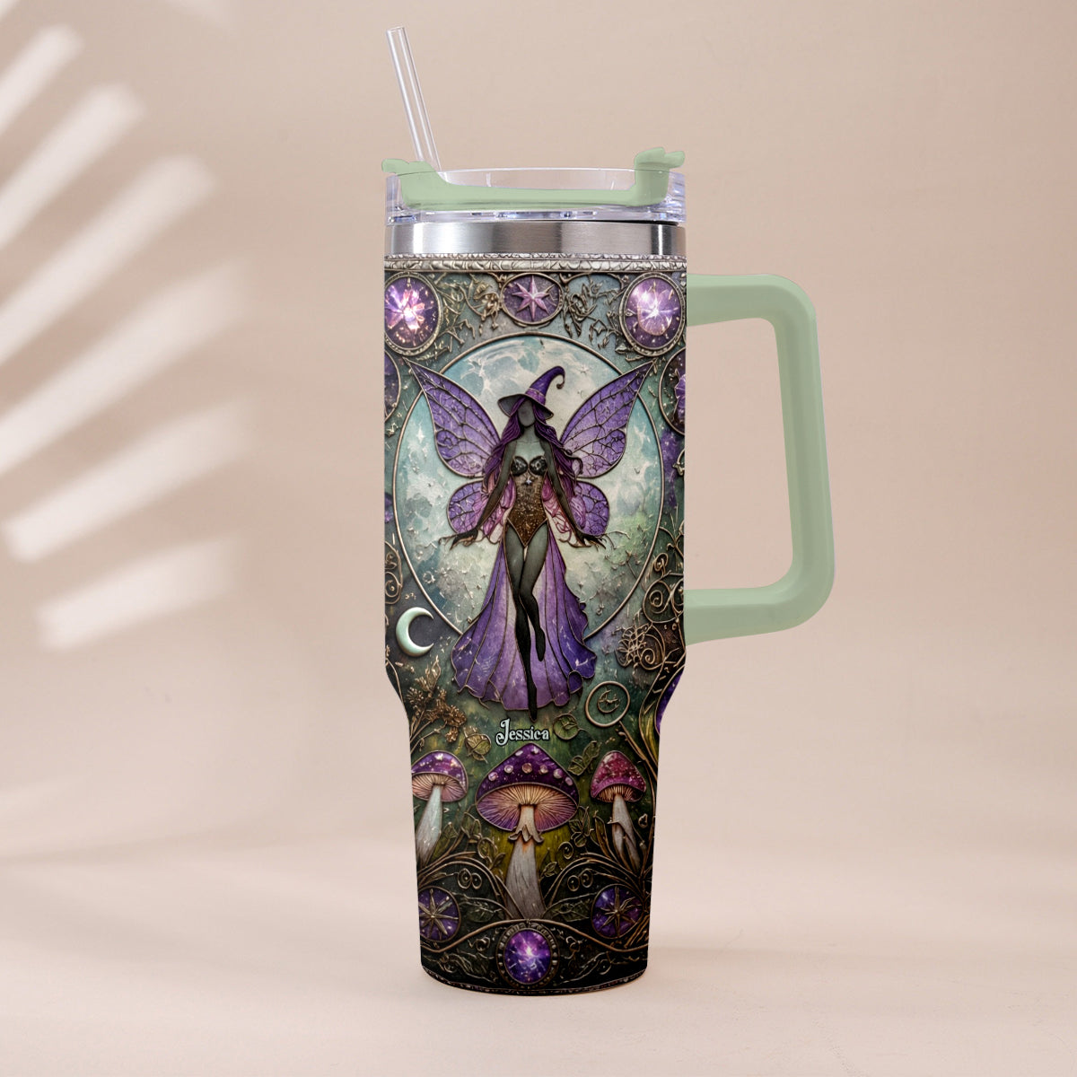 Beautiful Witch - Personalized Witch Tumbler With Plush Charm