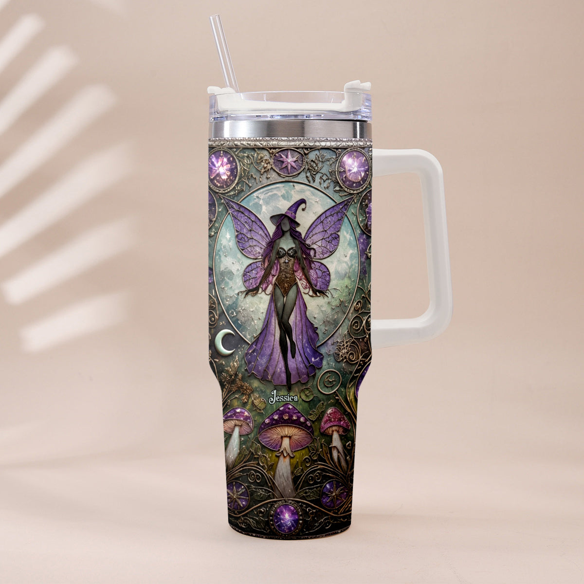 Beautiful Witch - Personalized Witch Tumbler With Plush Charm