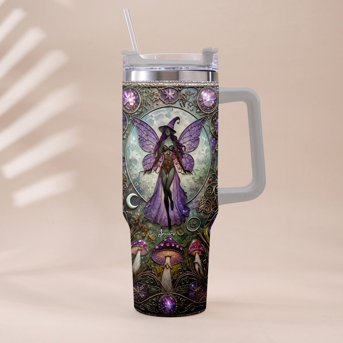 Beautiful Witch - Personalized Witch Tumbler With Plush Charm
