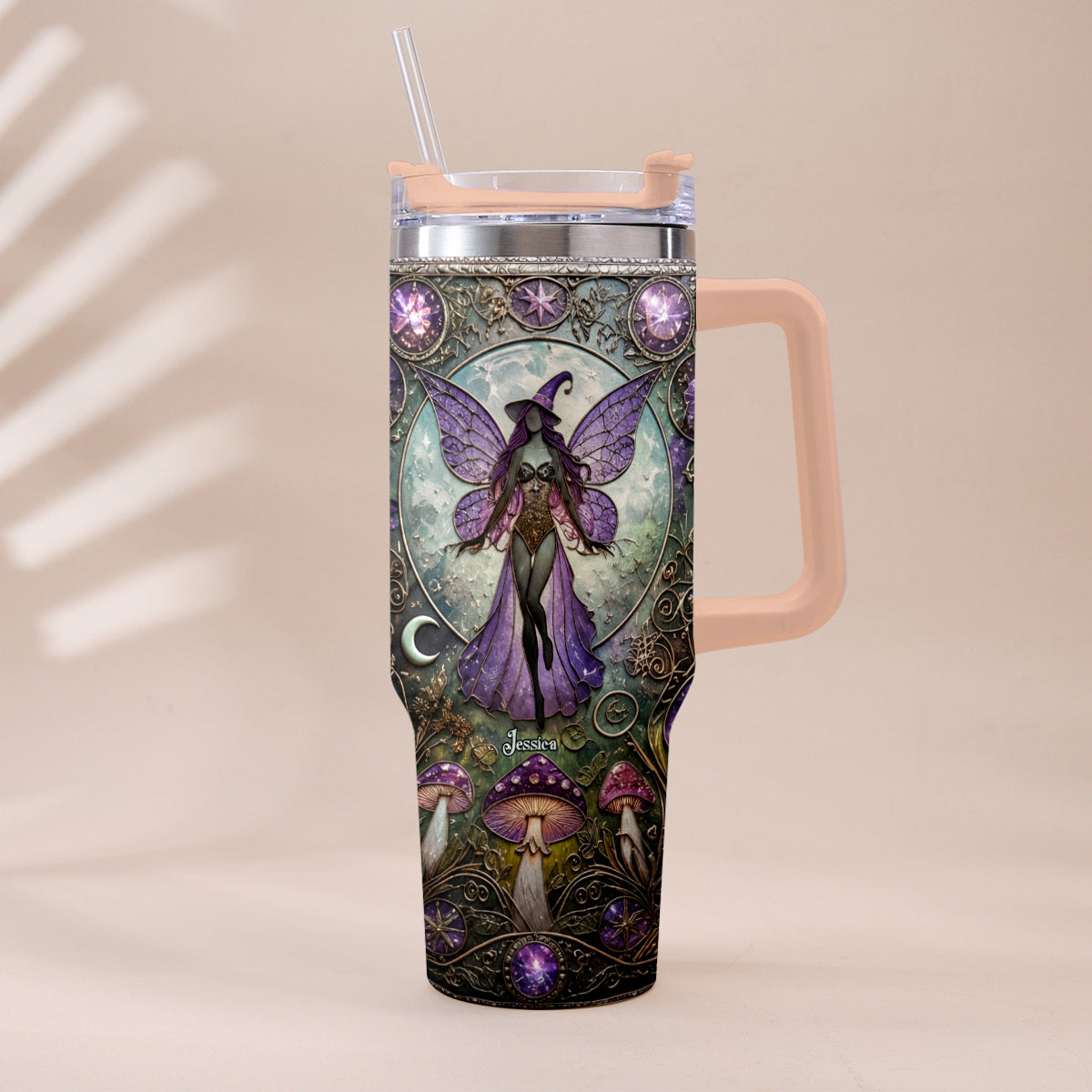 Beautiful Witch - Personalized Witch Tumbler With Plush Charm