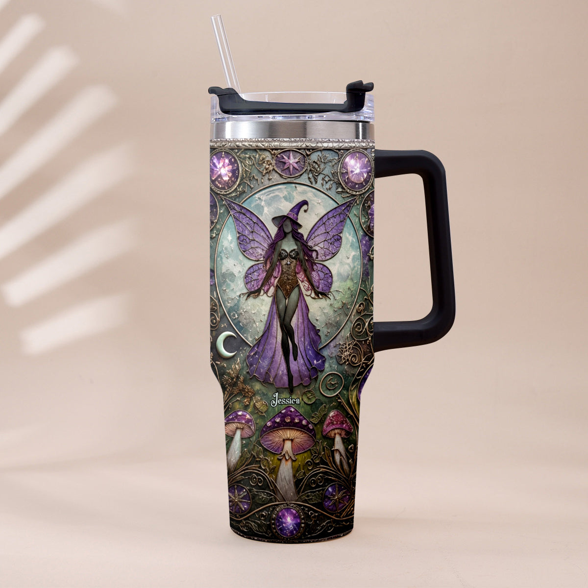 Beautiful Witch - Personalized Witch Tumbler With Plush Charm