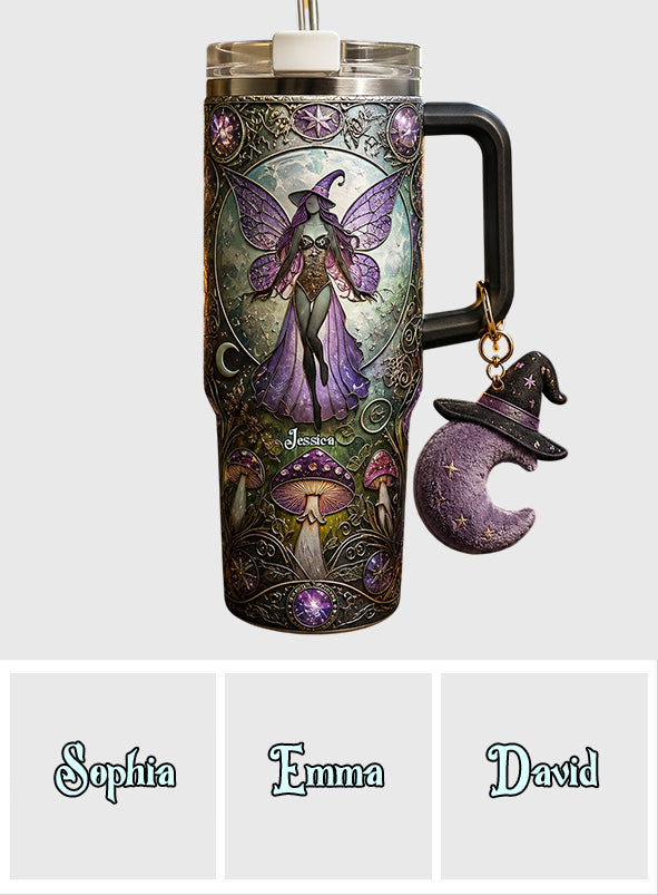 Beautiful Witch - Personalized Witch Tumbler With Plush Charm