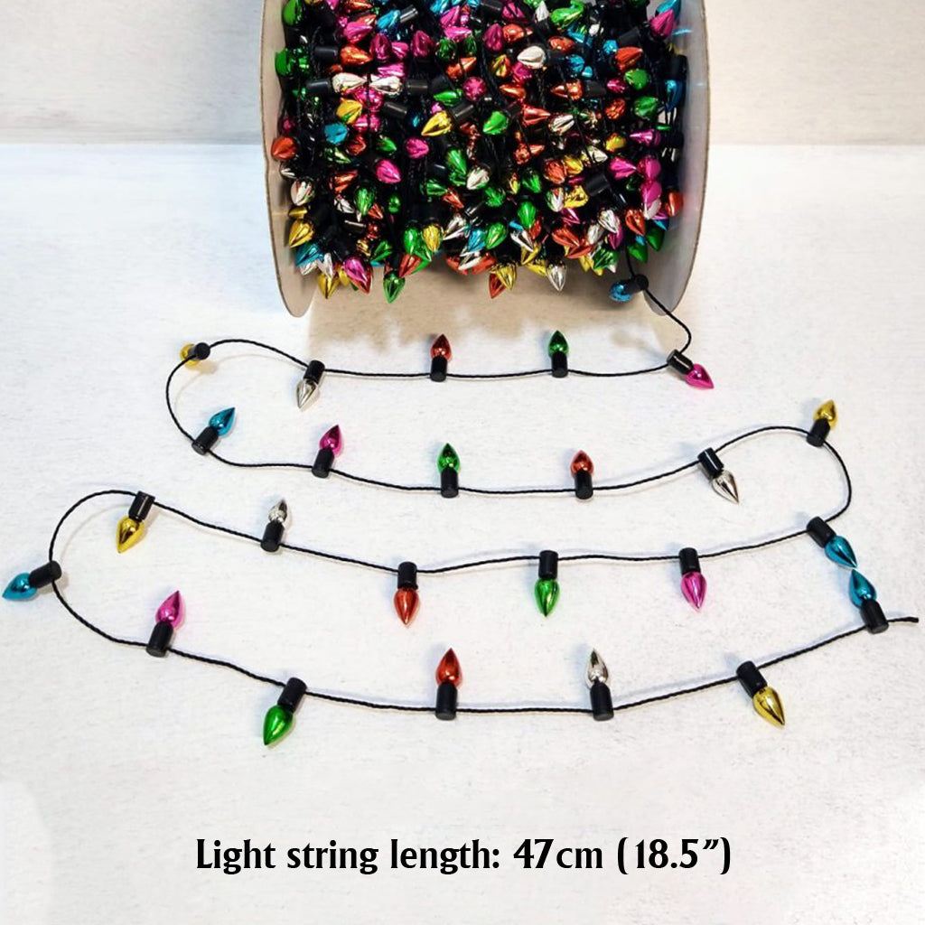 Lineman Ornament With Real Christmas String Light - Personalized Lineman Miniature Light String Ornament