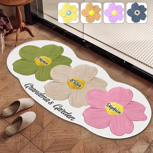 Grandma's / Mom's Garden - Personalized Grandma Shaped Doormat