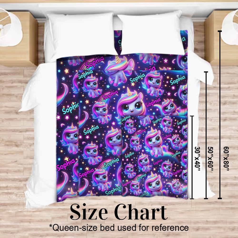 Beautiful Glowing Pattern - Personalized Kid Blanket