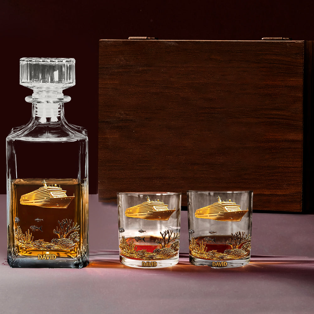Cruise Life - Personalized Cruising Whiskey Decanter Set