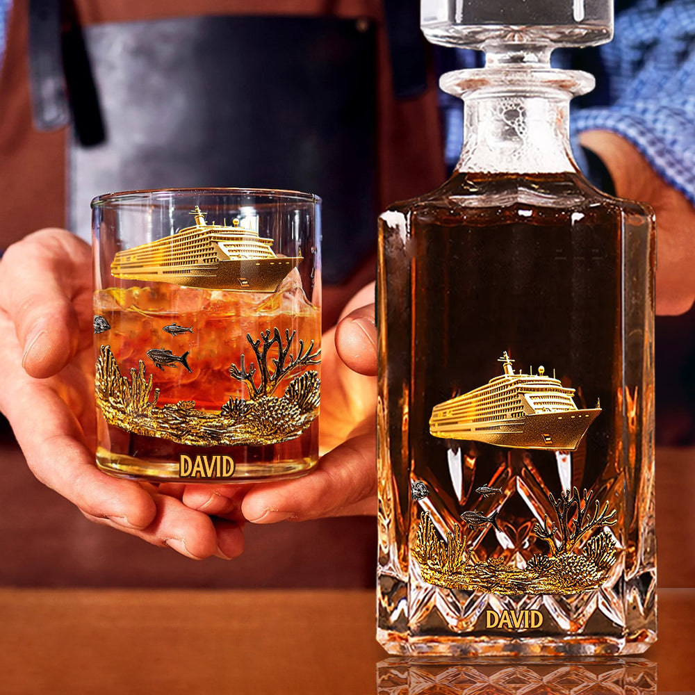 Cruise Life - Personalized Cruising Whiskey Decanter Set