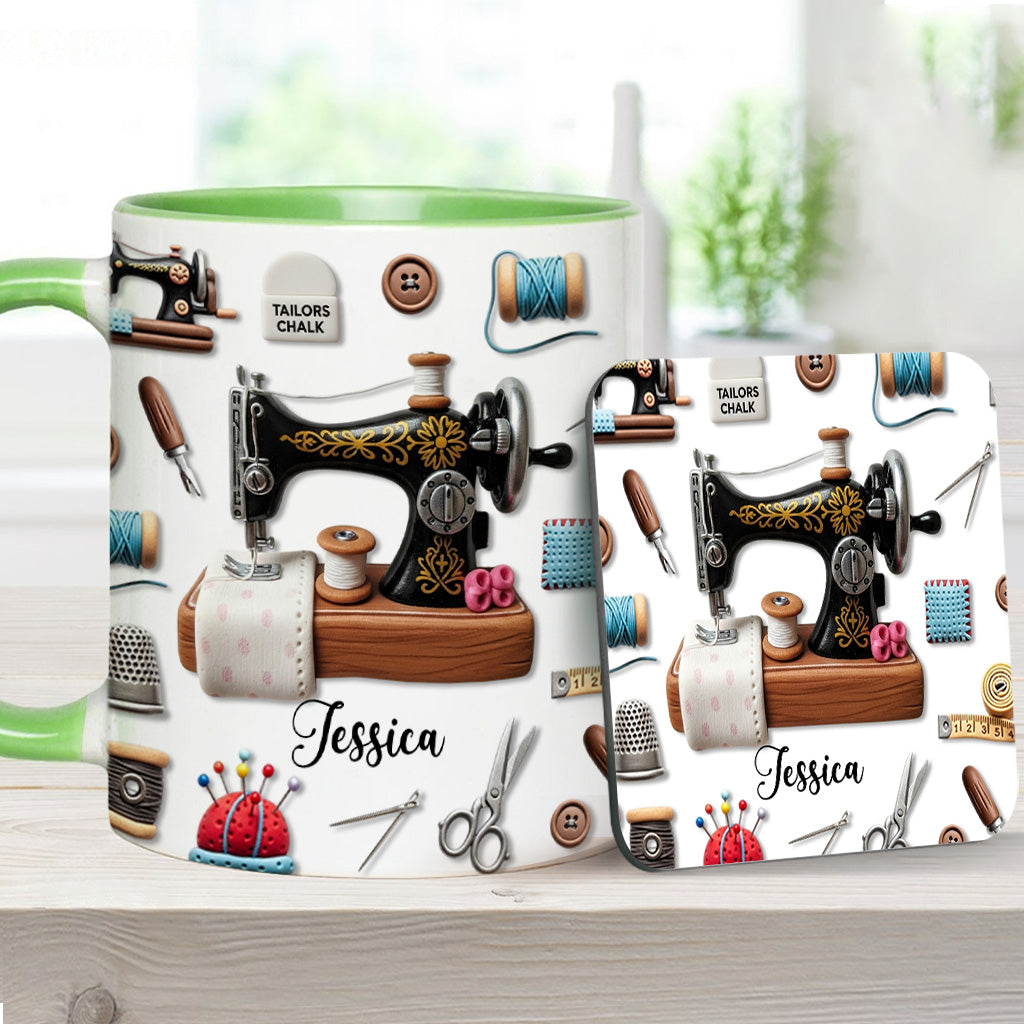 Stunning Sewing Machine - Personalized Sewing Accent Mug