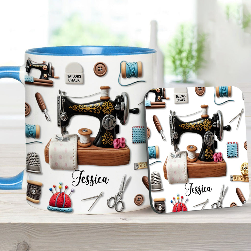 Stunning Sewing Machine - Personalized Sewing Accent Mug