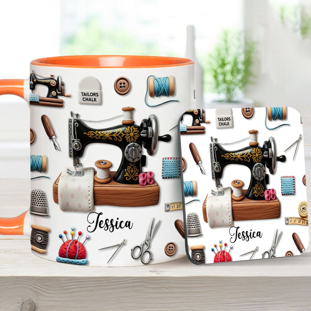 Stunning Sewing Machine - Personalized Sewing Accent Mug