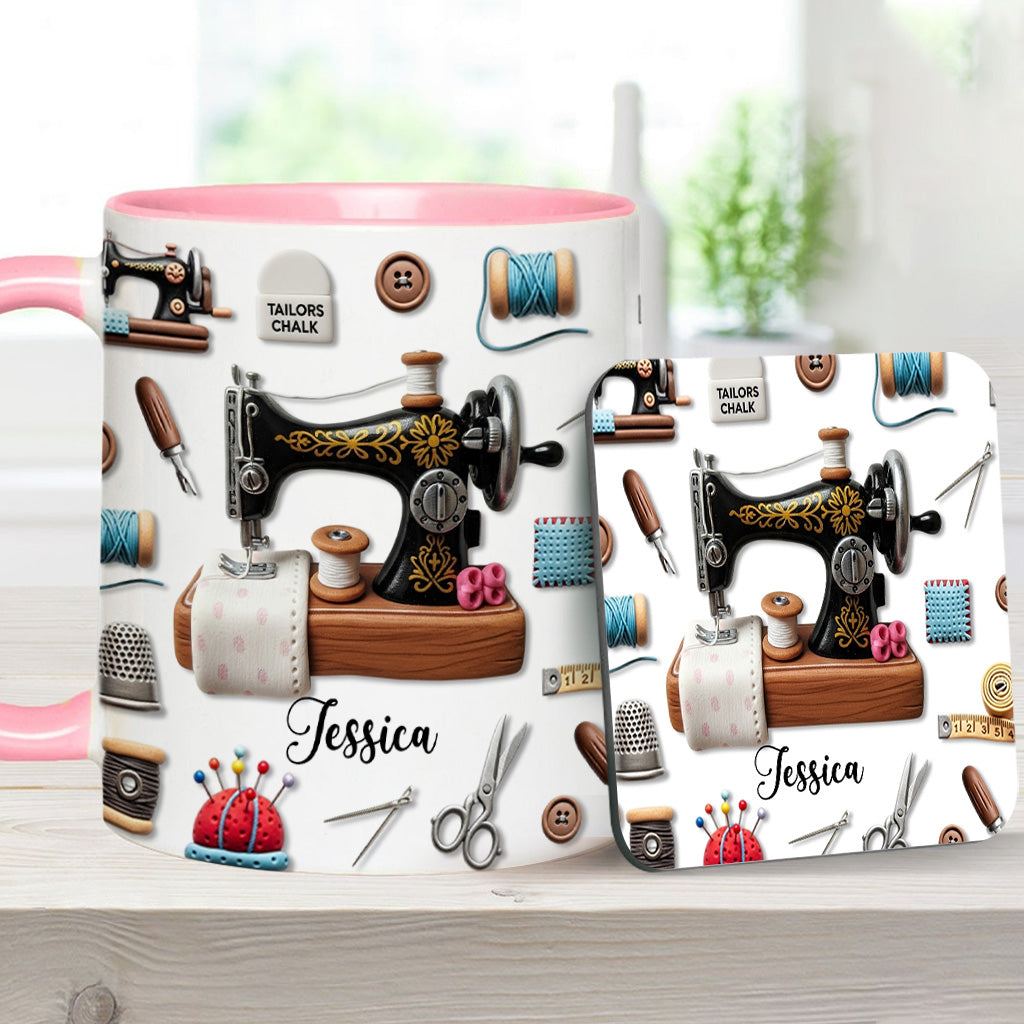 Stunning Sewing Machine - Personalized Sewing Accent Mug