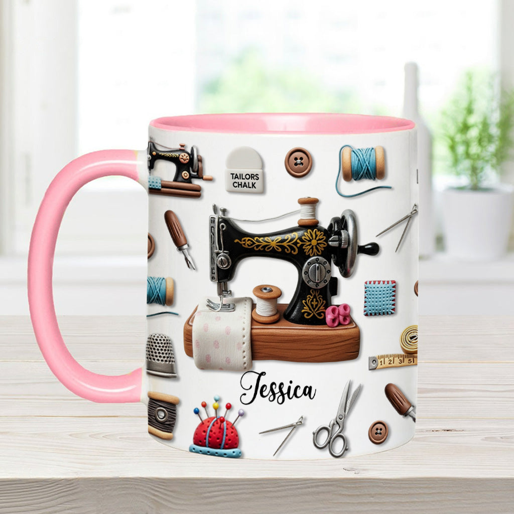Stunning Sewing Machine - Personalized Sewing Accent Mug