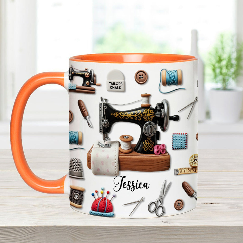 Stunning Sewing Machine - Personalized Sewing Accent Mug