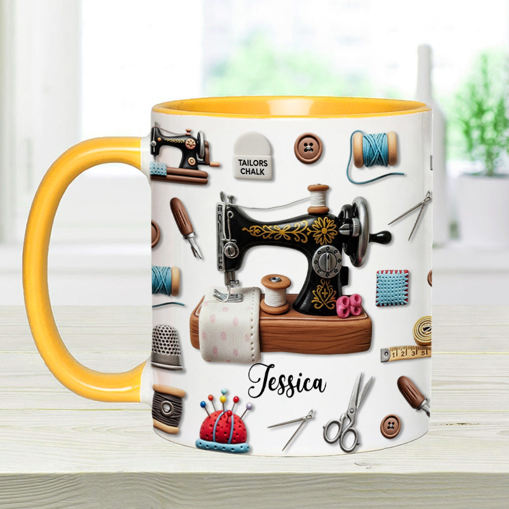 Stunning Sewing Machine - Personalized Sewing Accent Mug