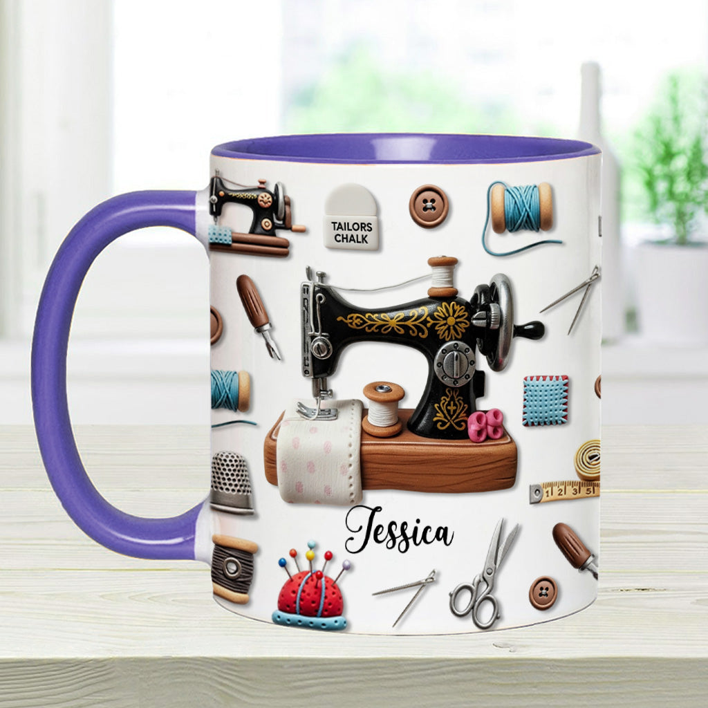 Stunning Sewing Machine - Personalized Sewing Accent Mug