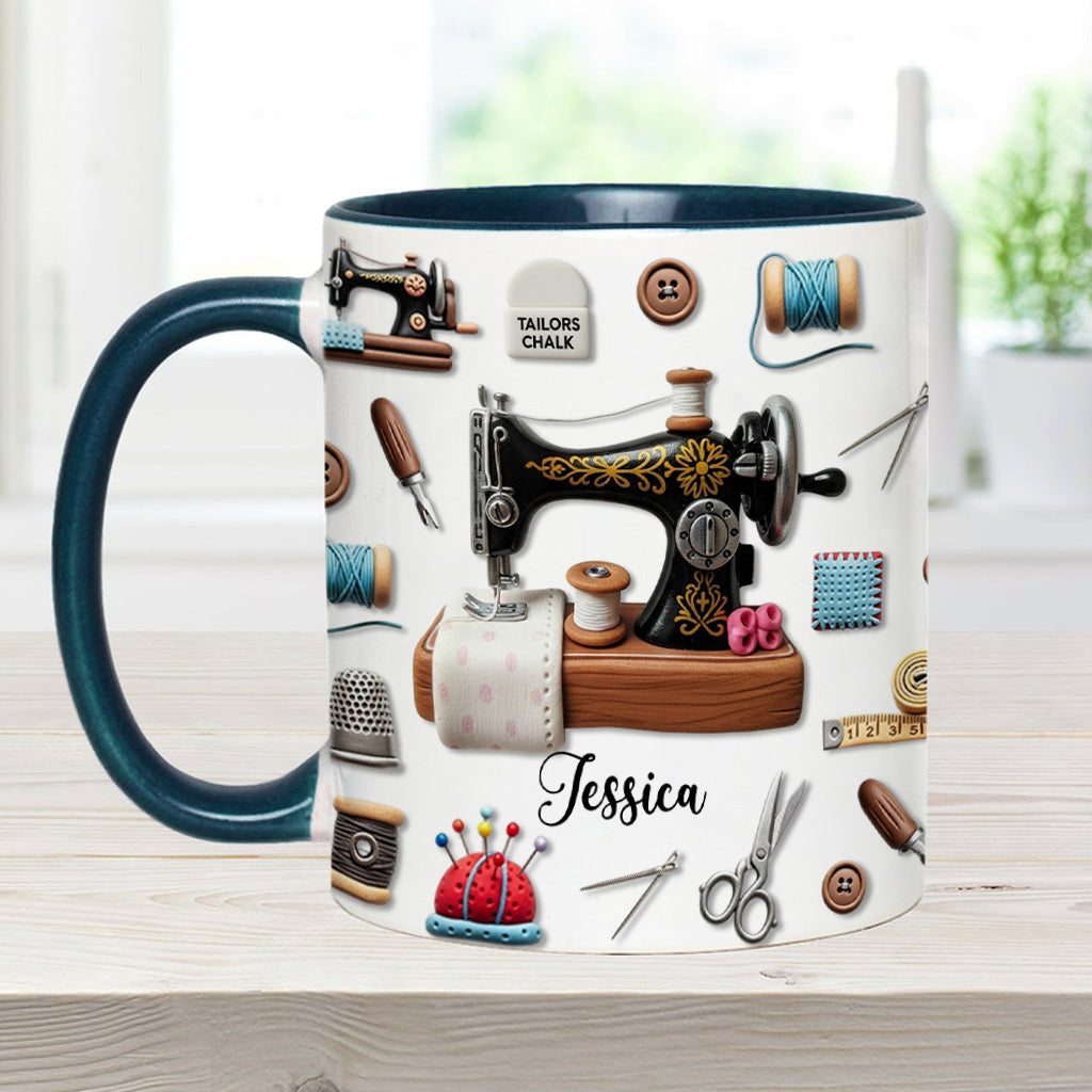Stunning Sewing Machine - Personalized Sewing Accent Mug