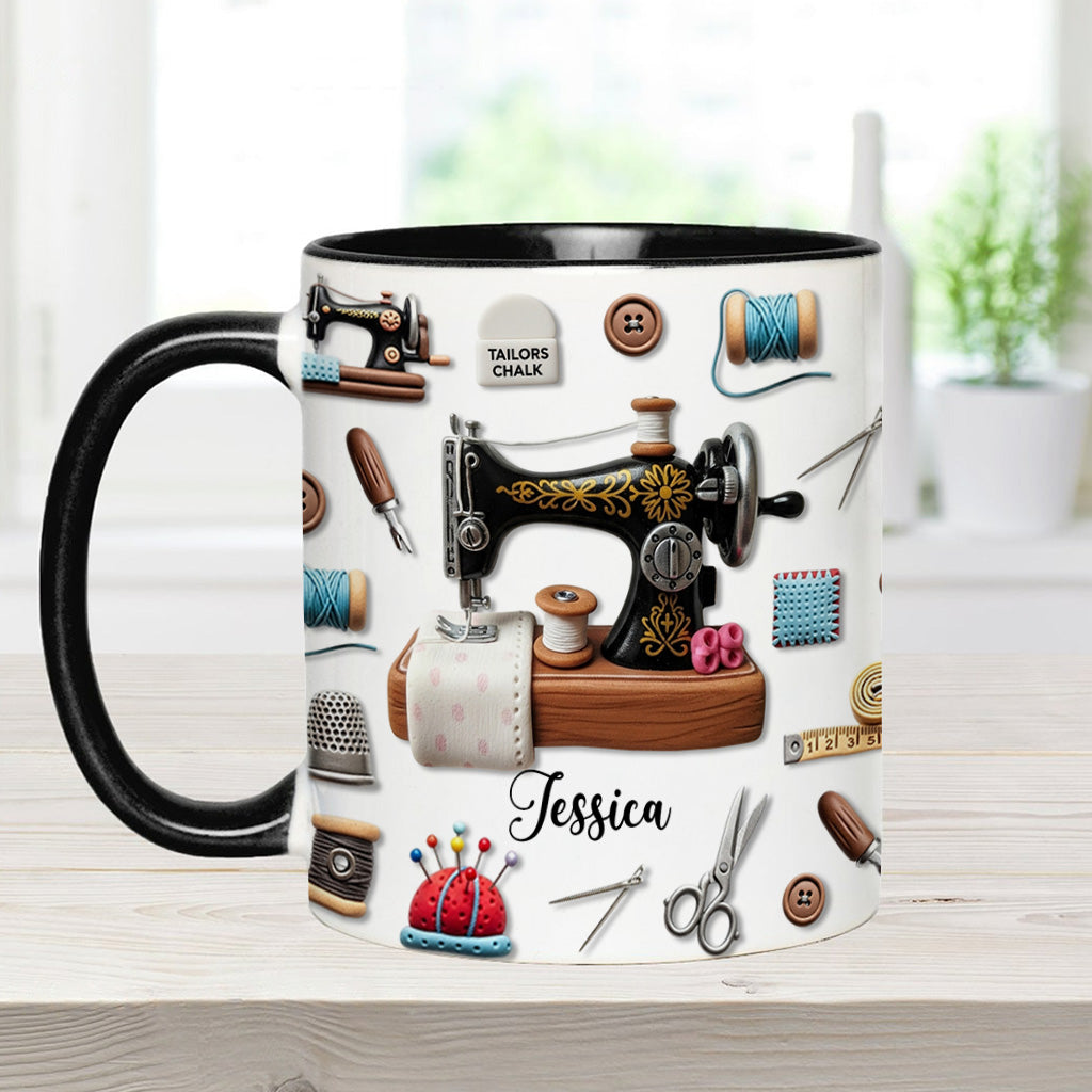 Stunning Sewing Machine - Personalized Sewing Accent Mug