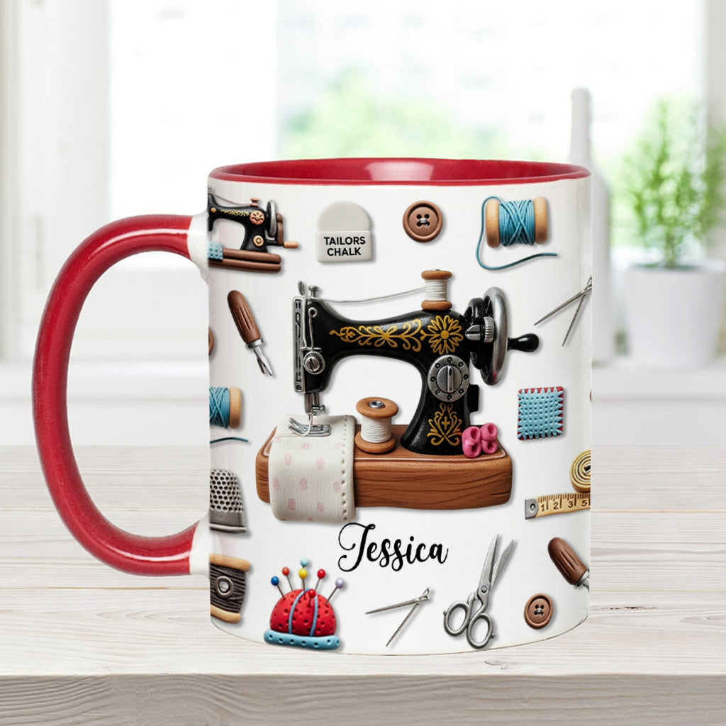 Stunning Sewing Machine - Personalized Sewing Accent Mug