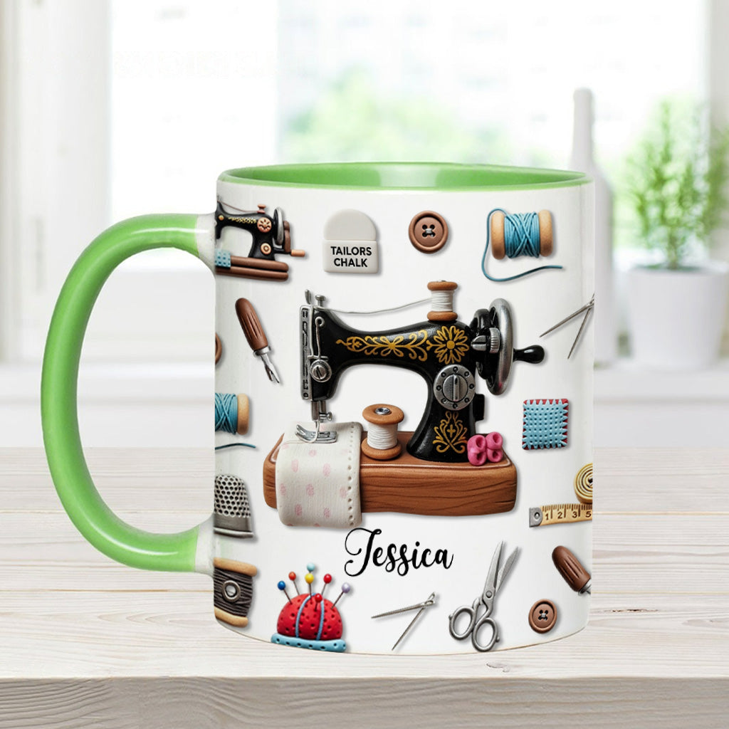 Stunning Sewing Machine - Personalized Sewing Accent Mug