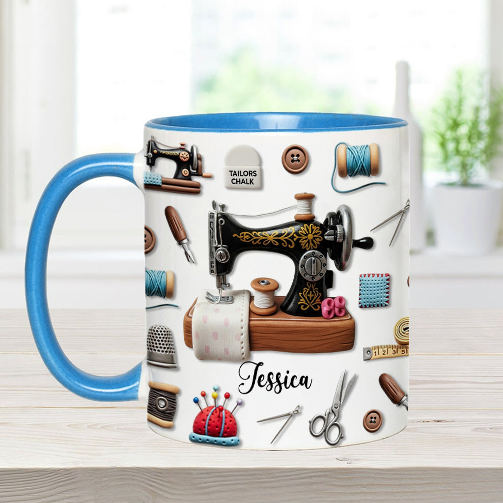 Stunning Sewing Machine - Personalized Sewing Accent Mug