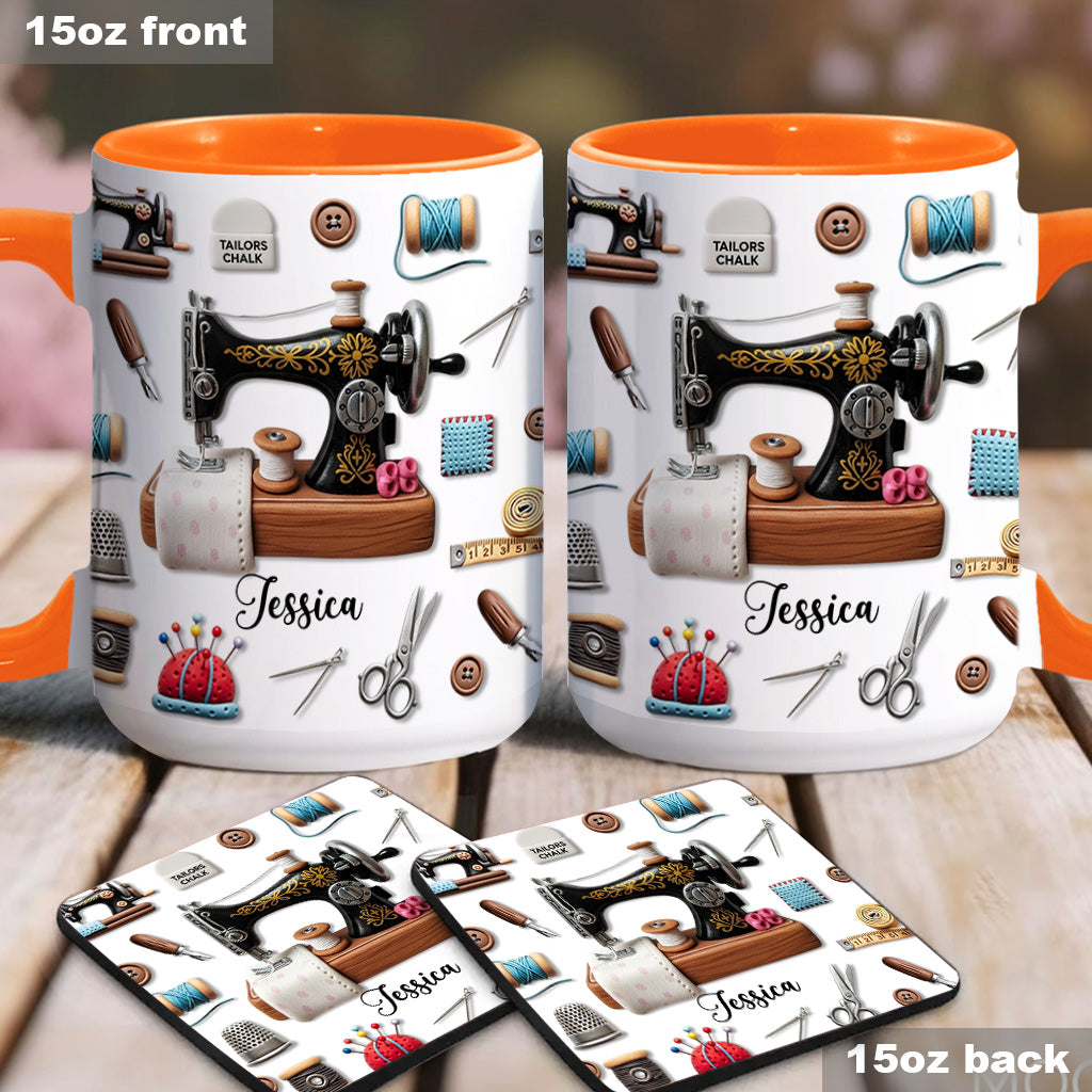 Stunning Sewing Machine - Personalized Sewing Accent Mug