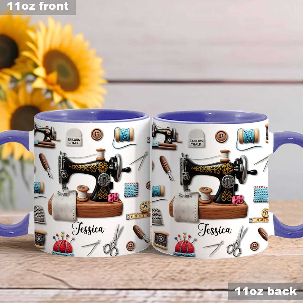 Stunning Sewing Machine - Personalized Sewing Accent Mug