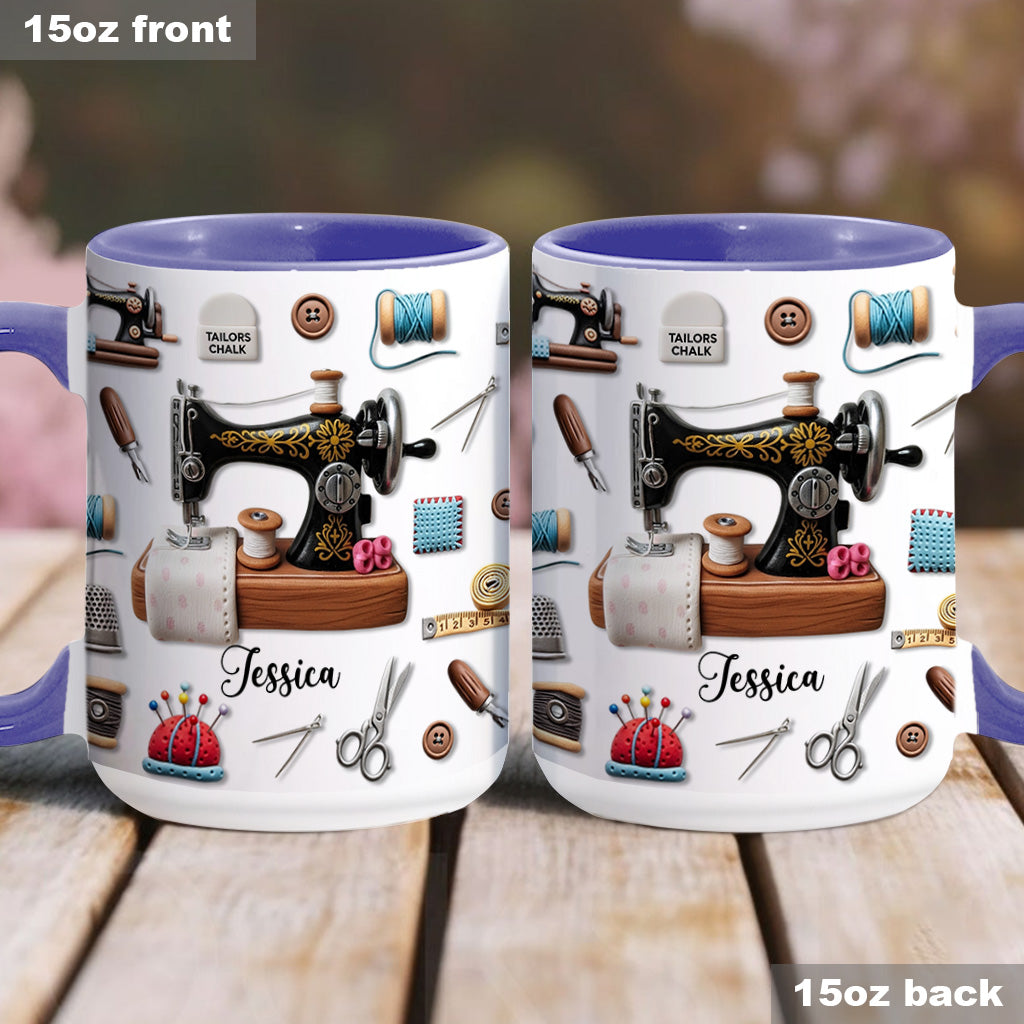 Stunning Sewing Machine - Personalized Sewing Accent Mug