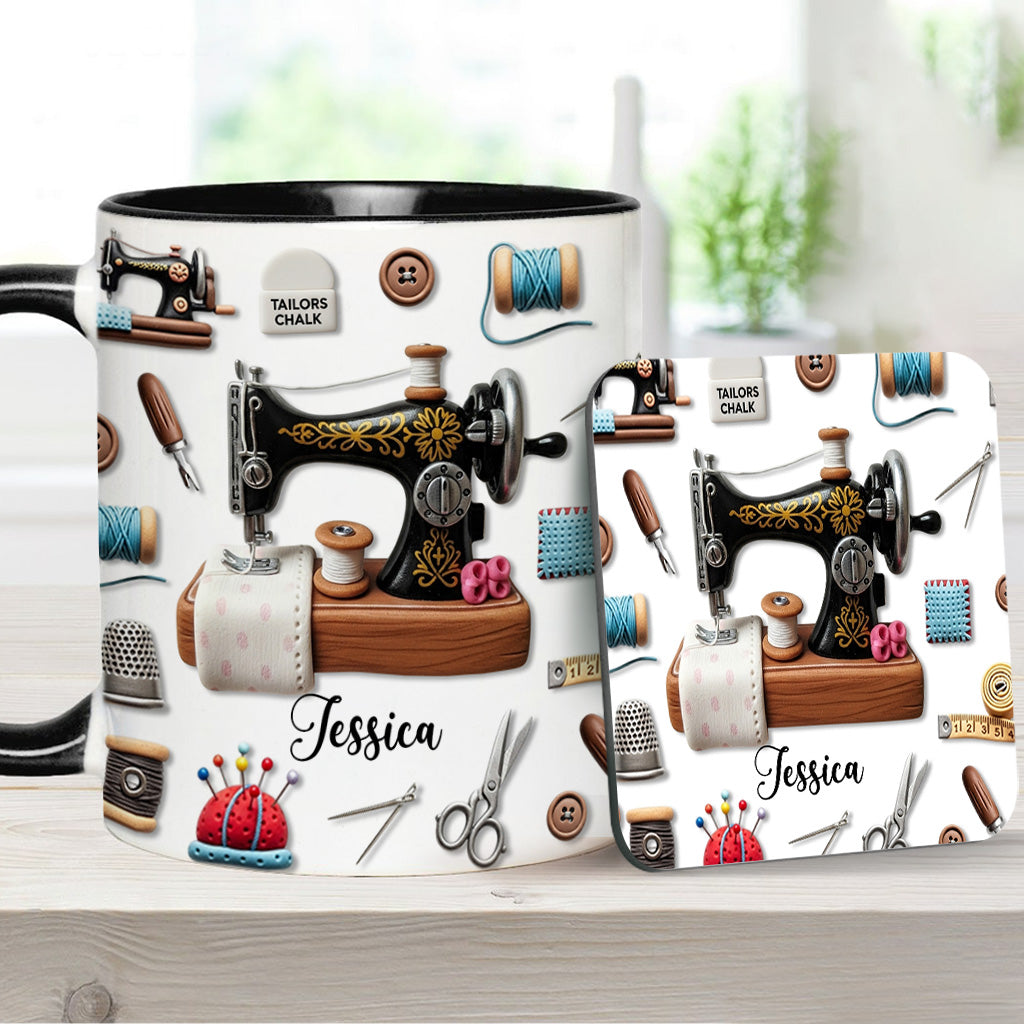 Stunning Sewing Machine - Personalized Sewing Accent Mug