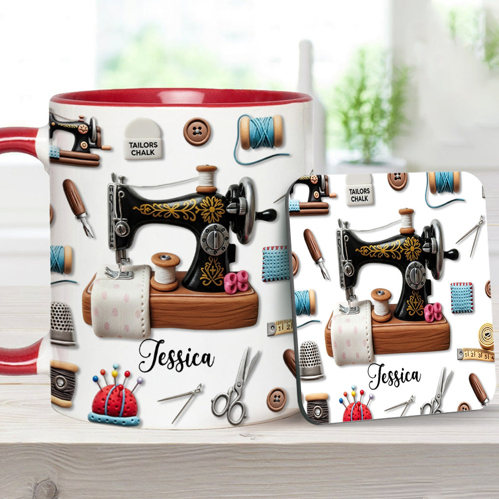 Stunning Sewing Machine - Personalized Sewing Accent Mug