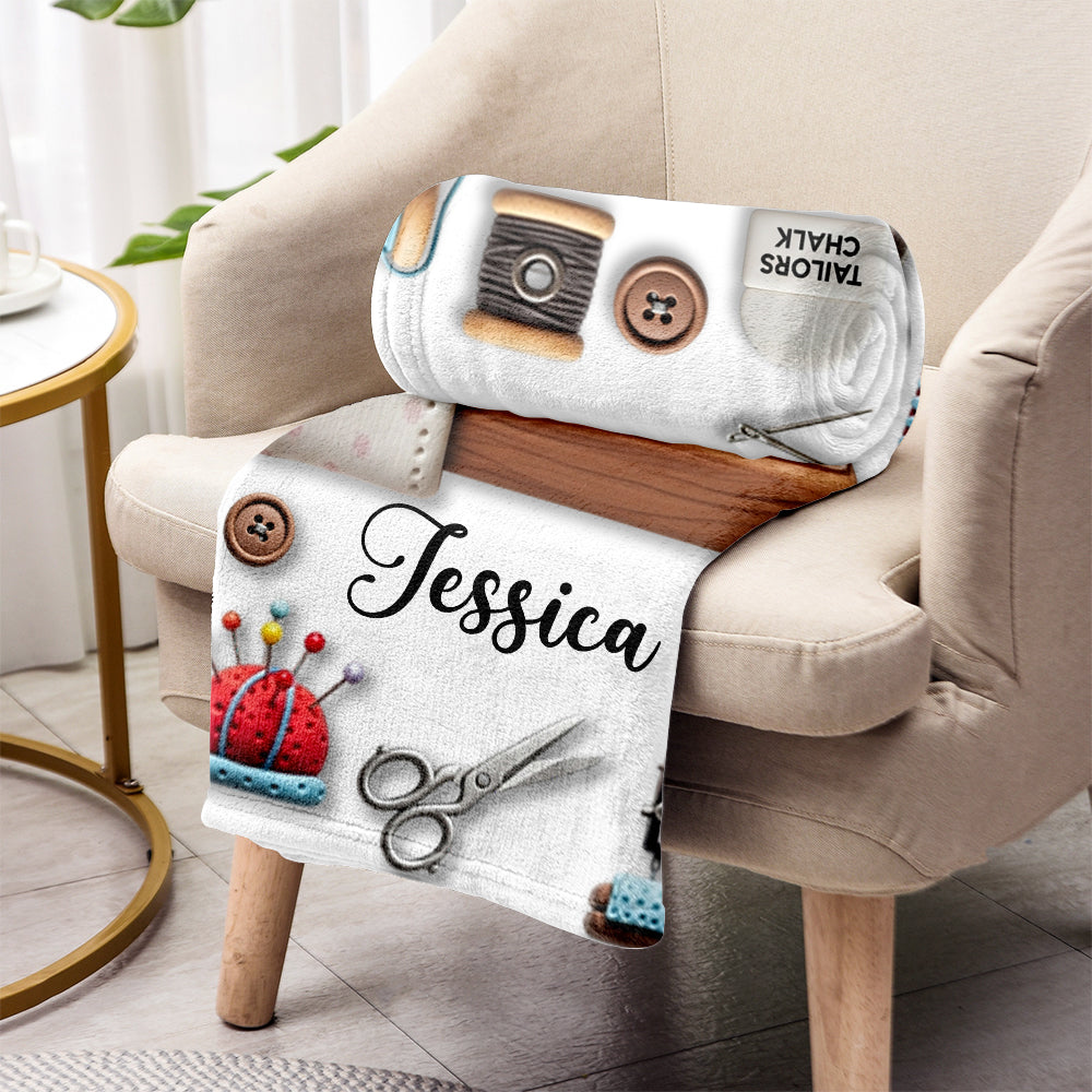 Stunning Sewing Machine - Personalized Sewing Blanket