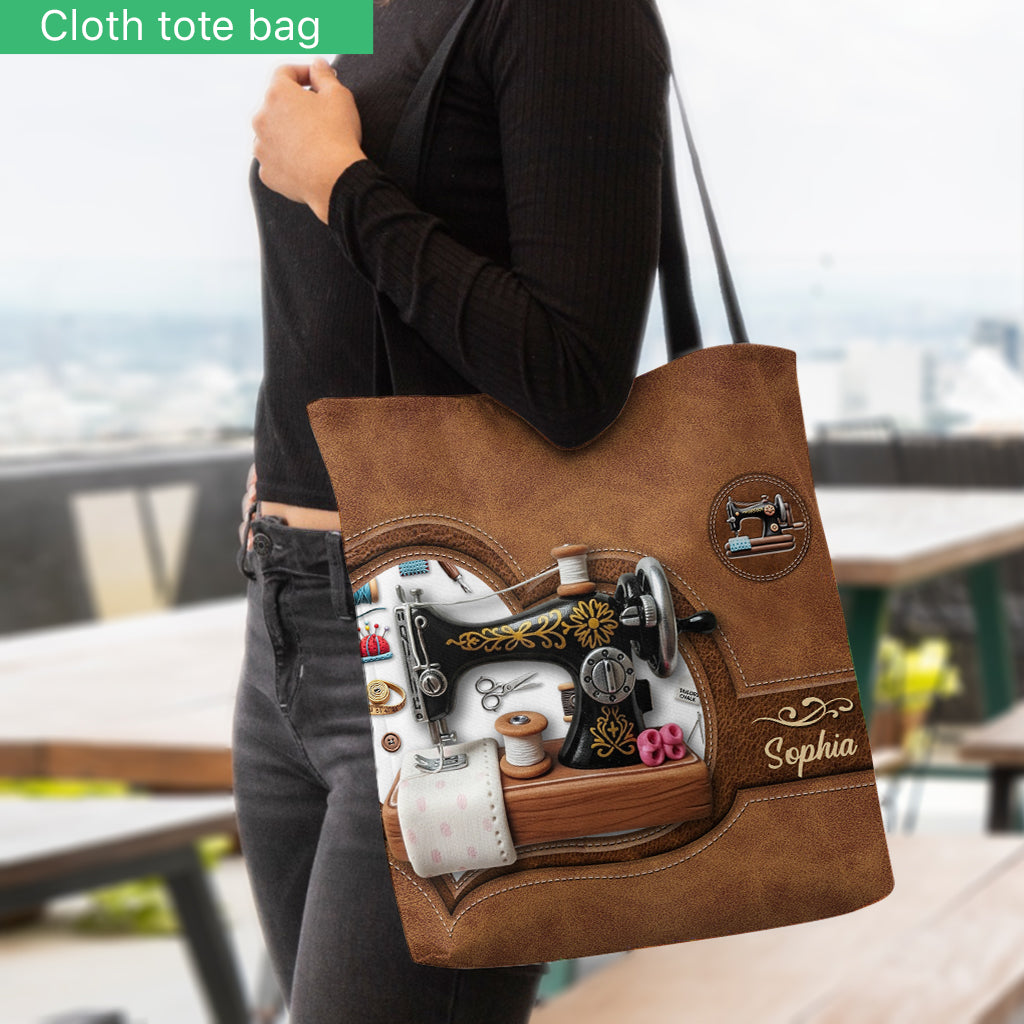 Stunning Sewing Machine - Personalized Sewing Tote Bag