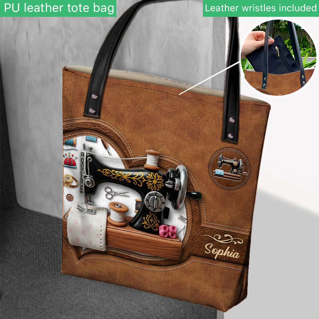 Stunning Sewing Machine - Personalized Sewing Tote Bag