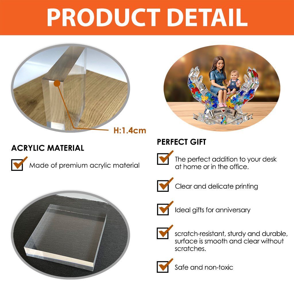 Custom Any Photo - Personalized Autism Awareness Custom Shaped Acrylic Plaque