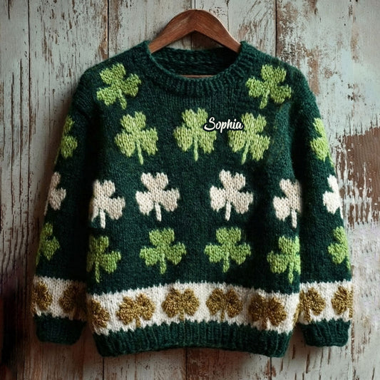Irish Shamrock - Personalized Irish Ugly Sweater