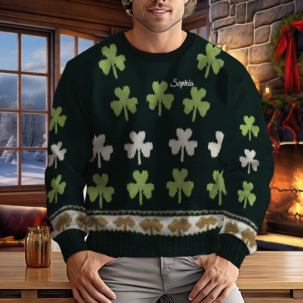Irish Shamrock - Personalized Irish Ugly Sweater