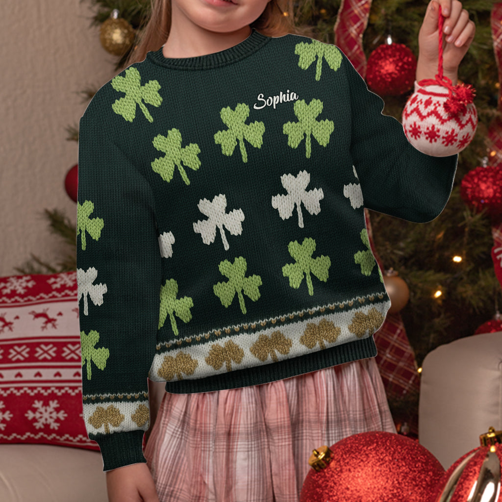 Irish Shamrock - Personalized Irish Ugly Sweater